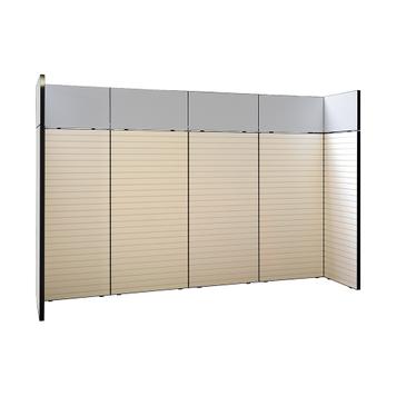 FlexiSlot-® Lamellenwand Messestand „Style-Black“ - 3.900 x 800 mm Kopfstand