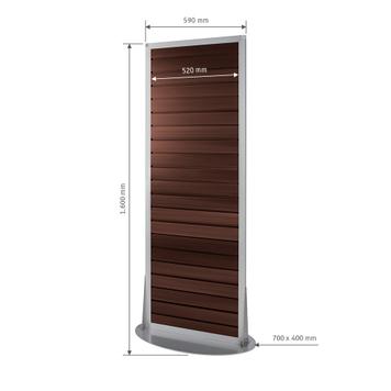 FlexiSlot® Lamellenwand Gondeldisplay „Construct-Ellipse“